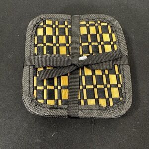 Bamboo & Black 6 Piece‎ Coaster Set  Destination Summer